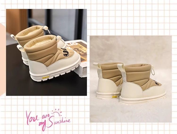 Children's Snow Boots Winter Plus Velvet Thickened Boys Large Cotton Boots Waterproof And Non Slip Boys Northeast Cotton Shoes_voghion.com