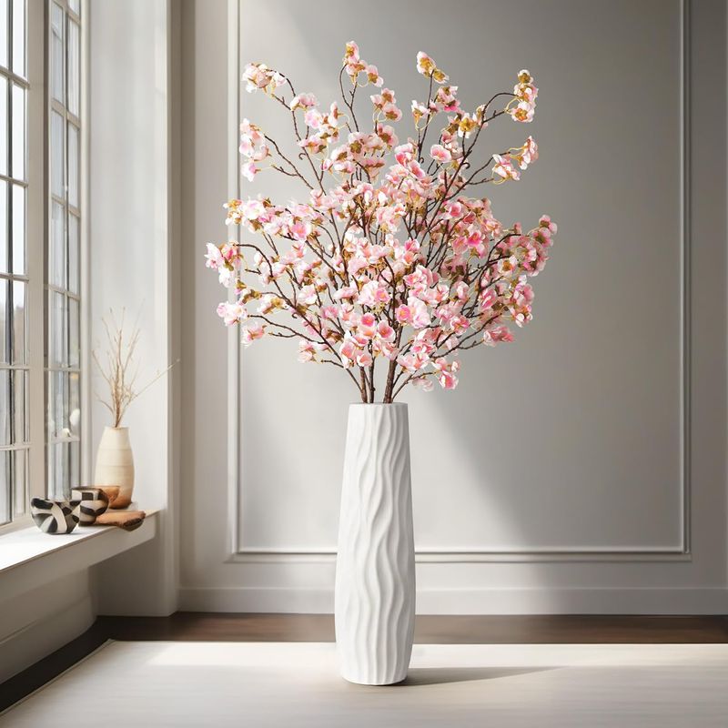 4 rami di fiori di ciliegio artificiali, bouquet di fiori di seta sfusi, tocco reale, per feste di matrimonio a casa_voghion.com