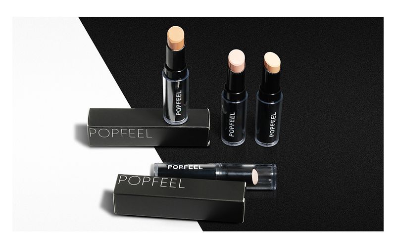 Eye Shadow POPFEEL 3D Concealer Highlighter Stick Pearlescent Contouring Brightening Cream Concealer Stick Makeup_voghion.com