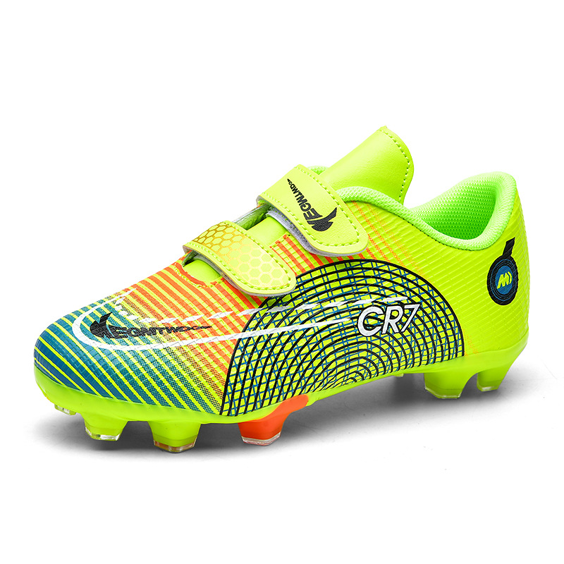 Neue Low-Top-Fußballschuhe für Kinder. Kunstrasenschuhe mit langen Spikes. Große Kinderrasen-Fußballschuhe für Studenten_voghion.com