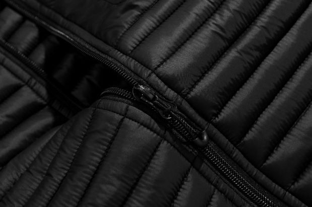 Giacca imbottita in cotone con costine e cappello rimovibile Round L da uomo, novità invernale_voghion.com