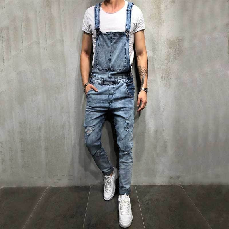 Jeans-Overalls, Hosenträger, Jeans-Strampler für Herren_voghion.com