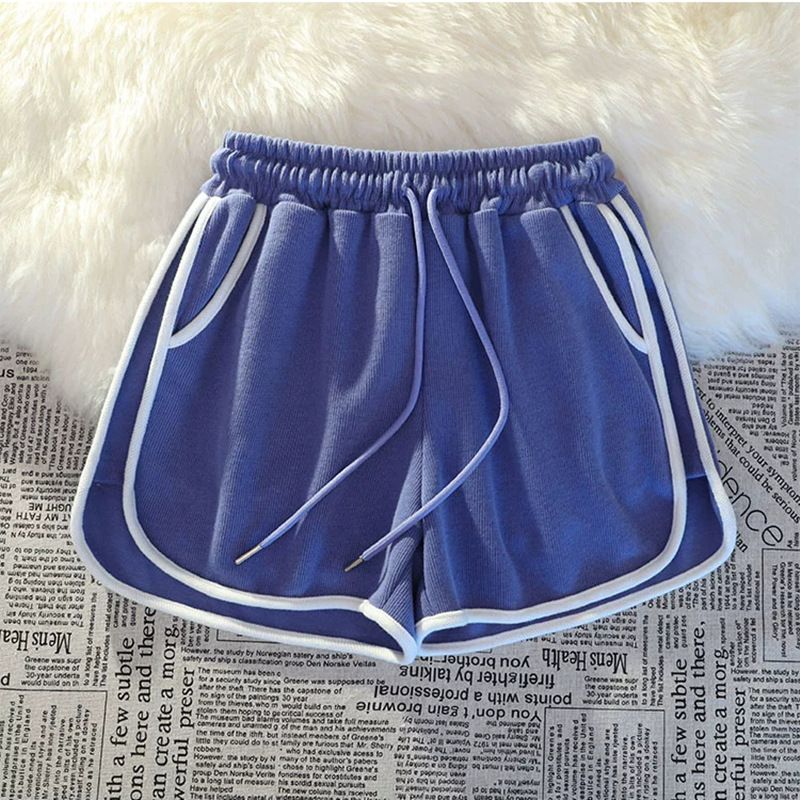 Damenbekleidung Lässige Sportshorts für Damen im Sommer, lockerer und bequemer Schlafanzug für zu Hause, Shorts mit weitem Bein für den Außenbereich_voghion.com