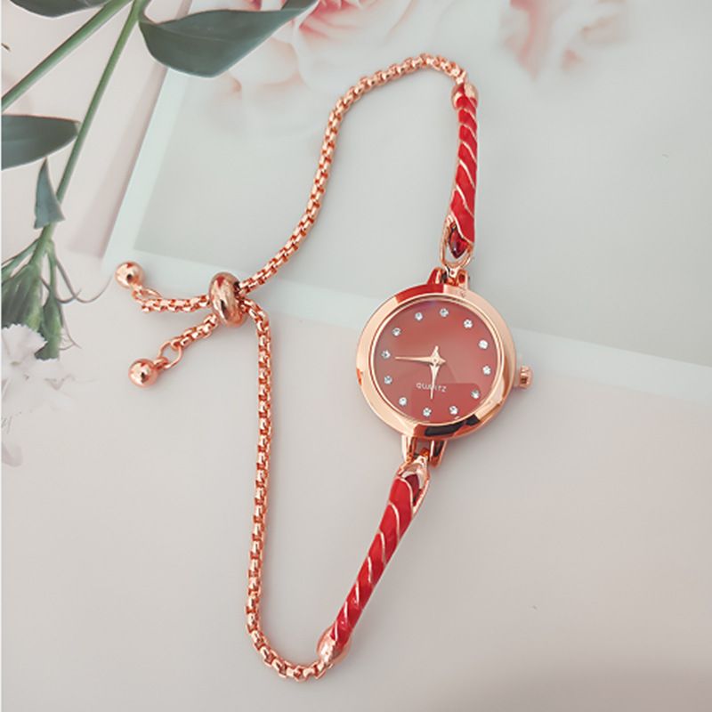 New Style Chalcedony Inlaid Diamond Crown Four-Leaf Clover Mermaid Rolling Bead Flowing Sand Pull-out Women's Bracelet_voghion.com