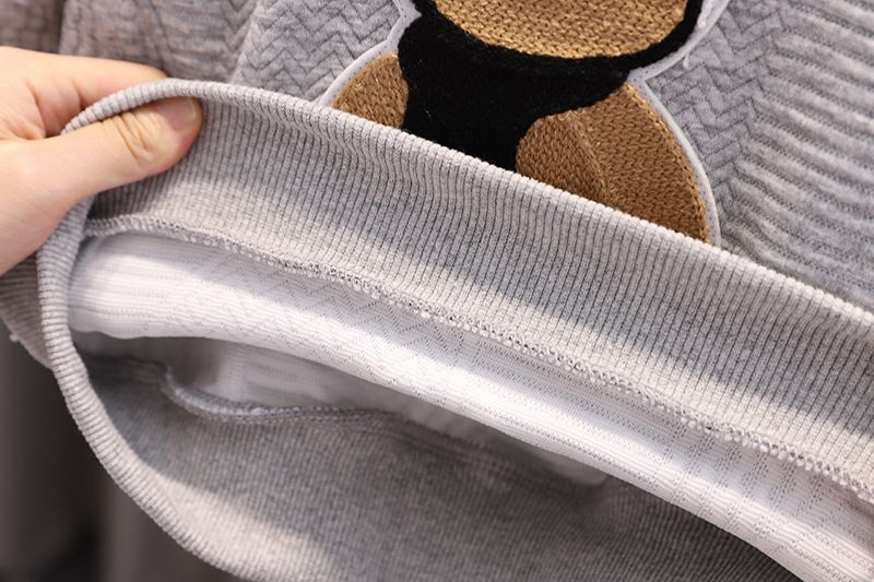 Traje infantil de algodón para bebé, suéter de manga larga con dibujos animados de primavera y otoño, versión coreana, informal, 2023_voghion.com