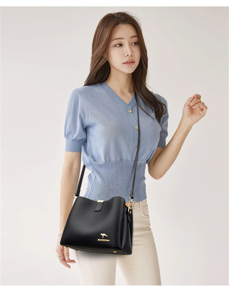 Borsa a mano di lusso in pelle di buona qualità per donne, borsa multifunzione a 3 divani per donne_voghion.com