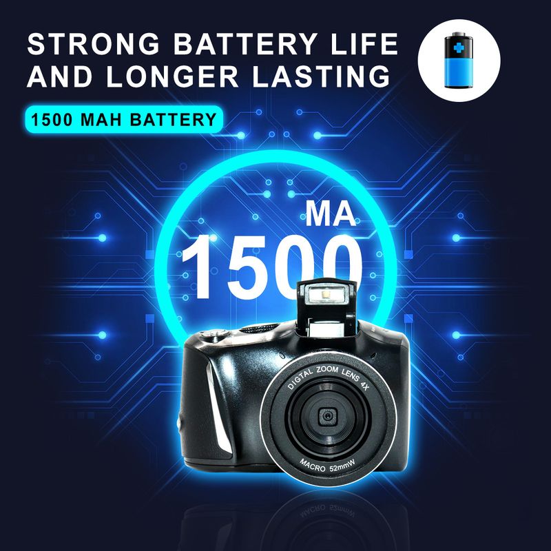 Nueva cámara sin espejo con 48 millones de píxeles y grabación de alta definición de 2.7K. Cámara DSLR con 3 pulgadas de almacenamiento._voghion.com