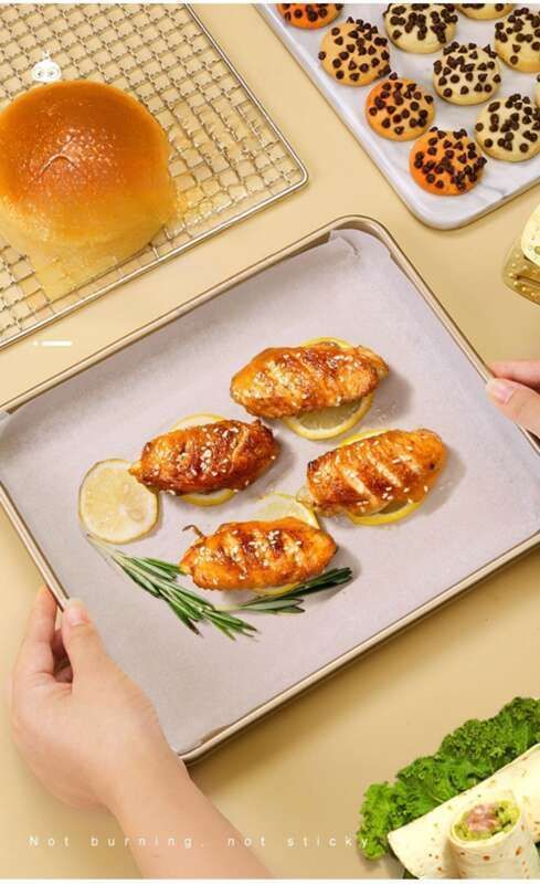 Papel para churrasco, Forno, Almofada específica para churrasco, Bandeja de silicone antiaderente de grau alimentício, Papel para assar à prova de óleo_voghion.com