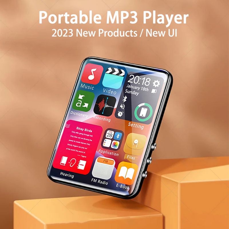 2,4 Zoll Full Screen Touch Mp3-Player mit 4 GB Speicher Bluetooth Mp4-Player mit eingebautem Lautsprecher mit E-Book FM Radio Video_voghion.com