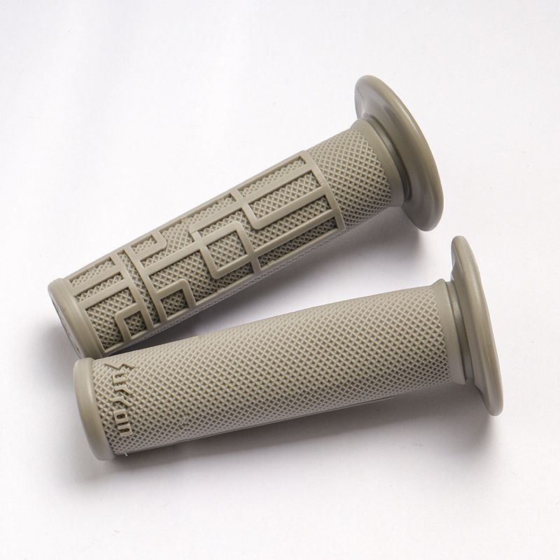 Puños universales de goma premium para manillar de motocicleta: cómodos y antideslizantes para un mejor control y menor fatiga (grises, diseño sin núcleo)._voghion.com