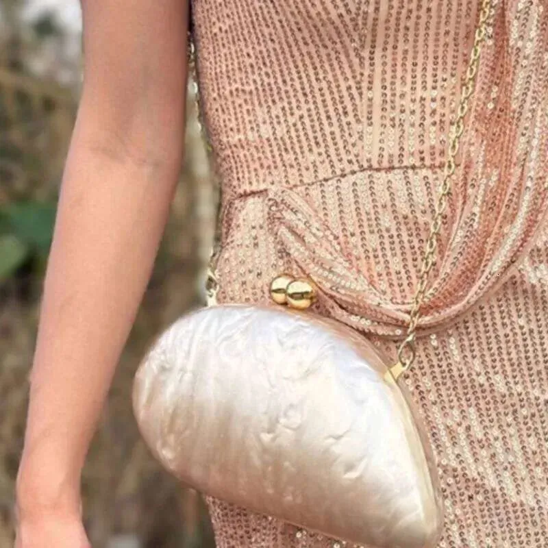 Designer Bags Evening Clutch Women Dia Round Acrylic Handle Trapezoidal Purses And Handbag Wedding Party Bag_voghion.com