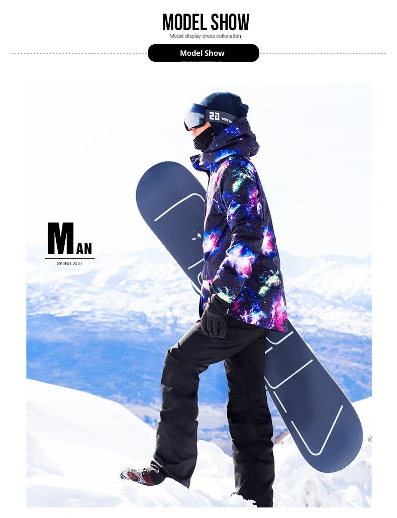 001 001 Herren Winddichte, wasserdichte, warme Winterjacke für Bergsteigen, Reisen, Snowboarden und Skifahren_voghion.com