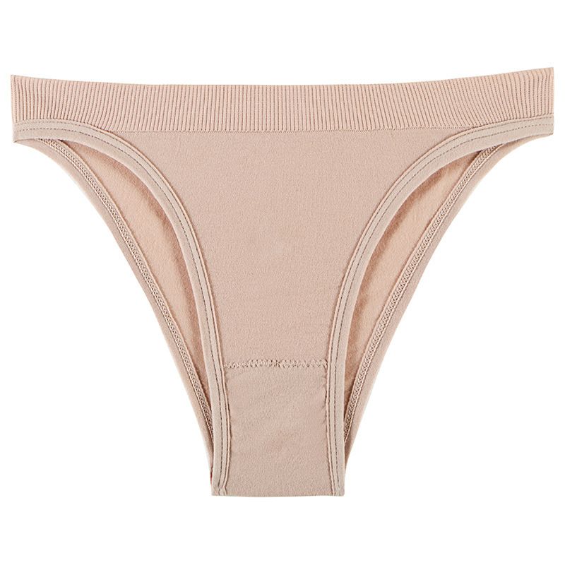 2025d Plus Size Women's Seamless Invisible Solid Color Sexy Elastic T-Back Comfortable Low Waist Underwear_voghion.com