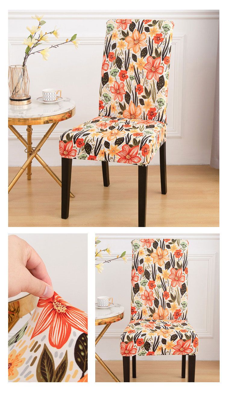 Milk Silk Elastic Chair Cover All Inclusive Suitable For Home Beautification Dustproof Dining Table And Chair Cover_voghion.com