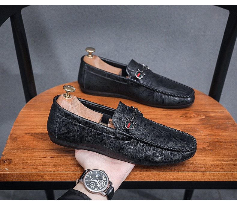 2023 Neue Koreanische Ausgabe Casual Bean Herren Fahren, One Step Lazy Leather S, Lefu_voghion.com