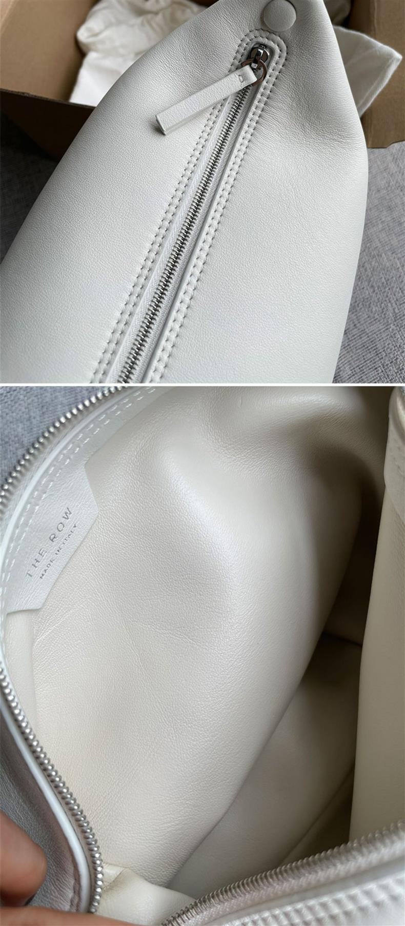 Pure Original The * Row High-End-Hauptschicht aus Rindsleder, minimalistische Lunchbox-Tasche, Mini-Handtasche aus echtem Leder für Mädchen_voghion.com
