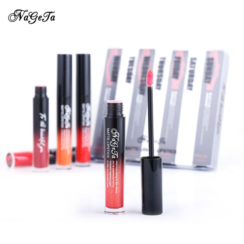 NAGETA 7 Set di colori Specchio in vetro Tazza ferma Rossetto liquido non sbiadisce_voghion.com