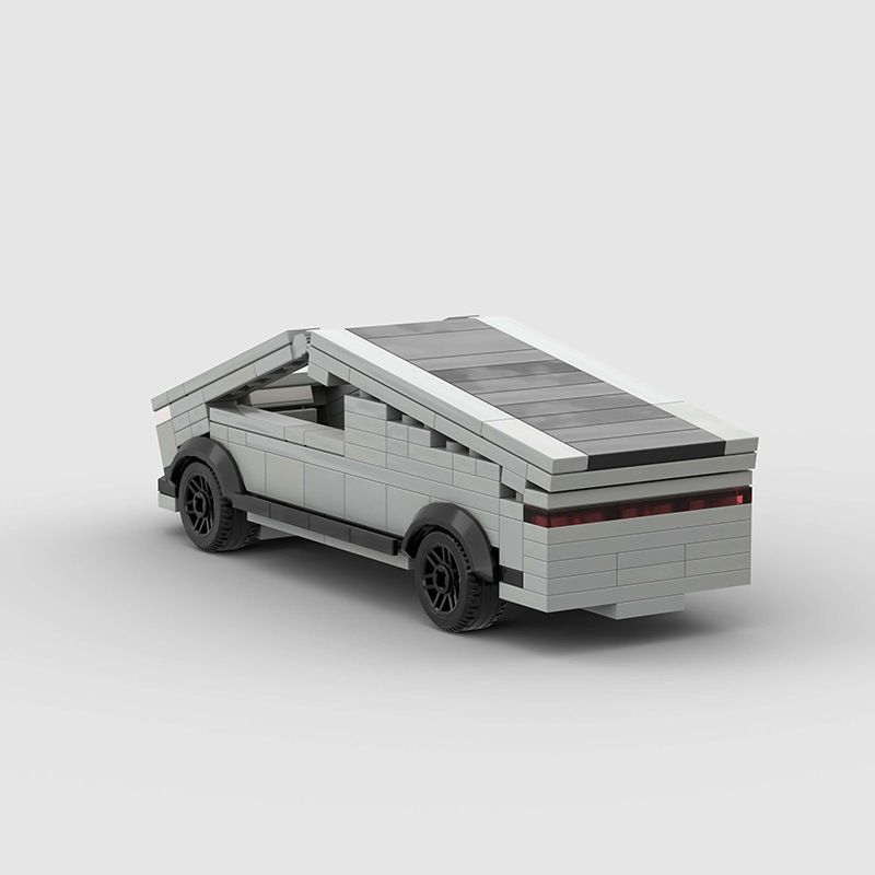 Cyberpunk Racing Torn Apart Car Small Particle Building Blocks Assembly Educational Model Toy_voghion.com