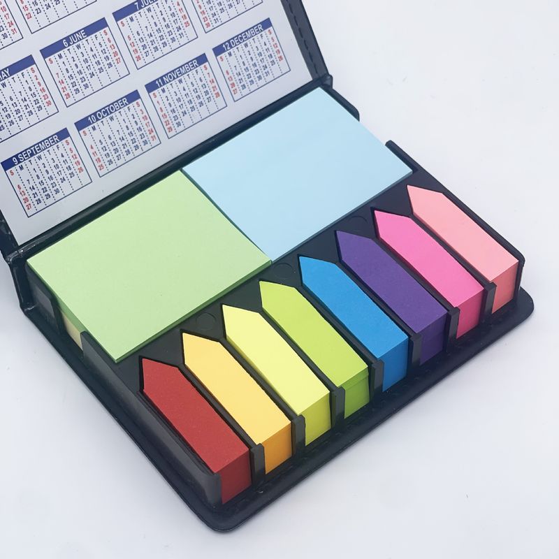 Ekskluzywny skórzany organizer na notatki z PVC z karteczkami samoprzylepnymi i kalendarzem – 1000 kartek, personalizowany organizer na biurko do użytku domowego i biznesowego_voghion.com