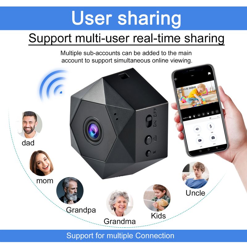 Indoor Intelligent Remote Wireless Monitoring Camera, Household Infrared Night Vision Monitoring, Two-way Voice_voghion.com
