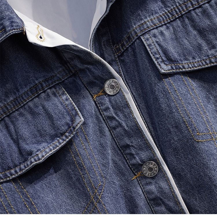 Dámské oblečení Nová velká tlustá dívka móda Street Design Dvoudílná košile Top Splicing Denim_voghion.com