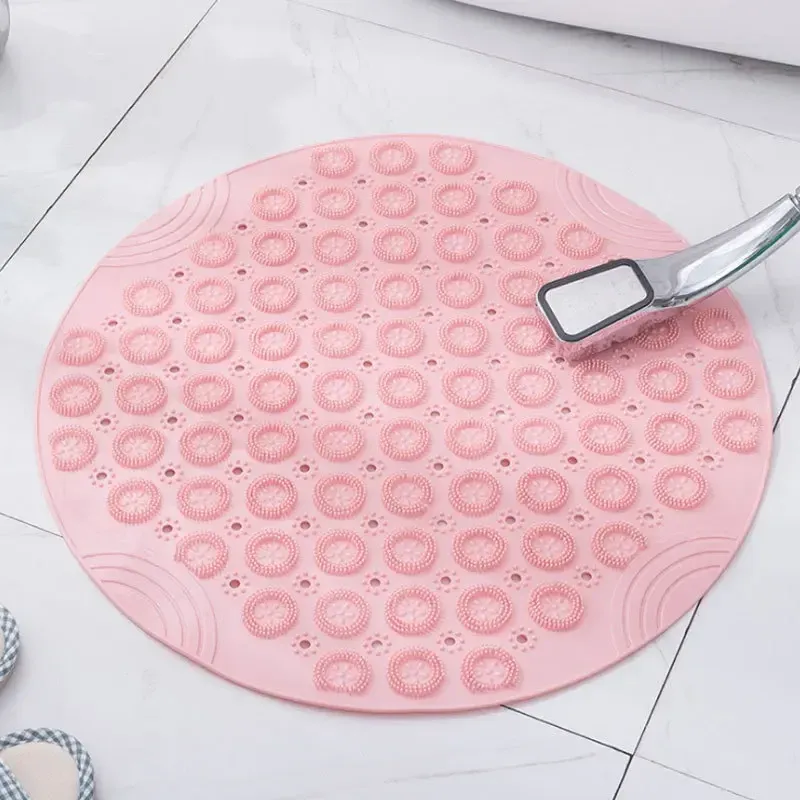 Anti-Rutsch-Duschmatte, PVC-Badematte mit Abflusslöchern, Fußmassage-Textur, schnelltrocknend (55 x 55 cm), EU-Badezimmersicherheit_voghion.com