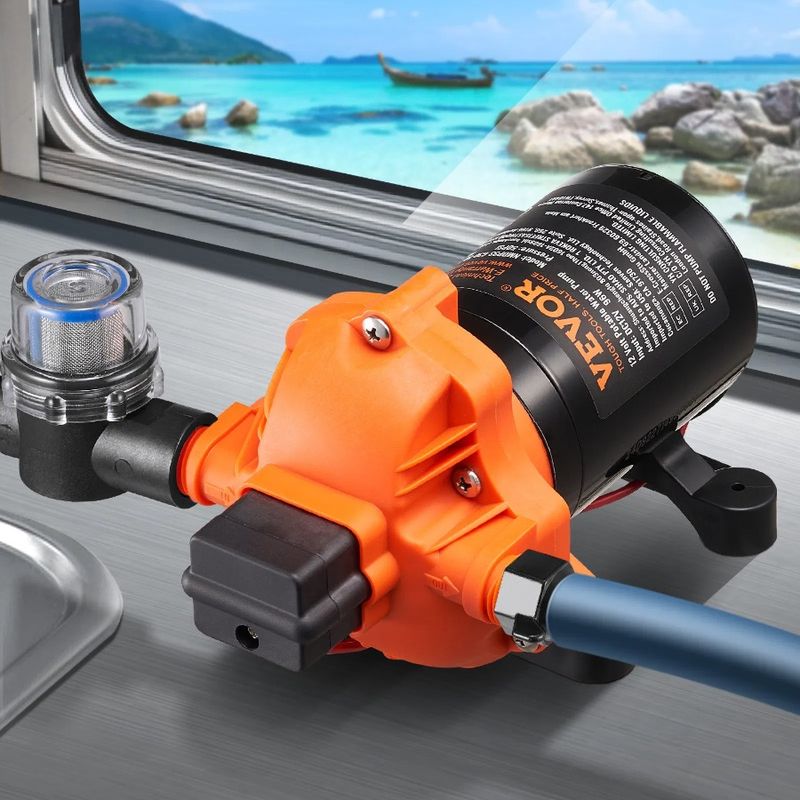 Interruttore L/min Acqua 12V 3GPM Pompa a membrana a 3 camere Pompa a pressione 11,36_voghion.com