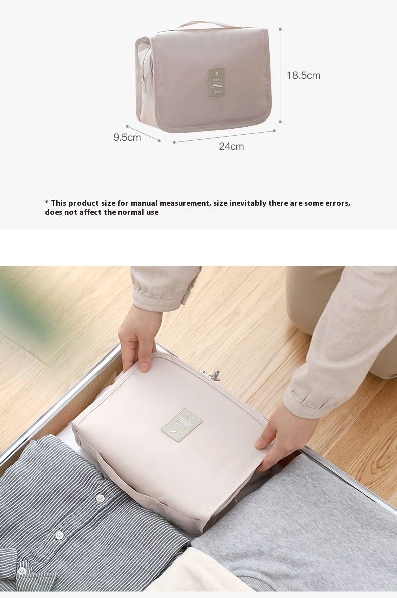 Make-up-Tasche mit diagonalen Streifen, tragbares und minimalistisches Design, große Kapazität, Make-up-Taschen für Männer und Frauen, Hakentasche, Aufbewahrungstasche_voghion.com