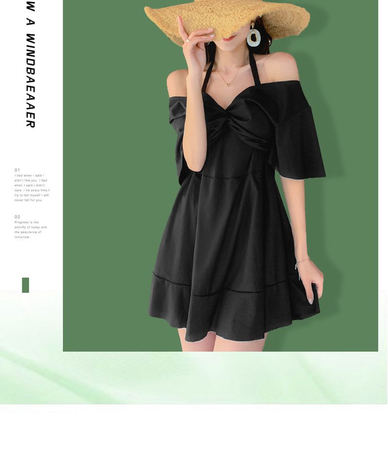 Fashion Plus Size Summer New Women's Slimming Tummy Covering Swimsuit Conservative One-Piece Ins Style Hot Spring_voghion.com