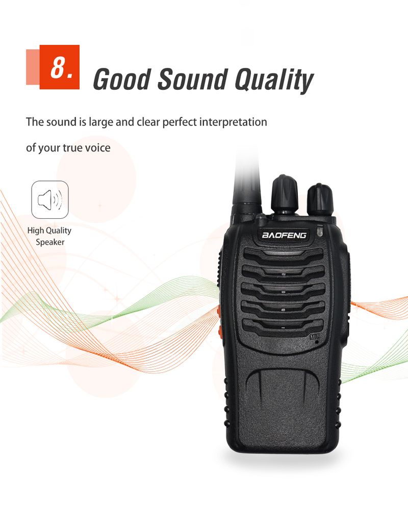 10Pcs/Lot Original Baofeng BF-888S Walkie Talkie Two-way Radio Set BF 888s UHF 400-470MHz 16CH Walkie-talkie Radios_voghion.com