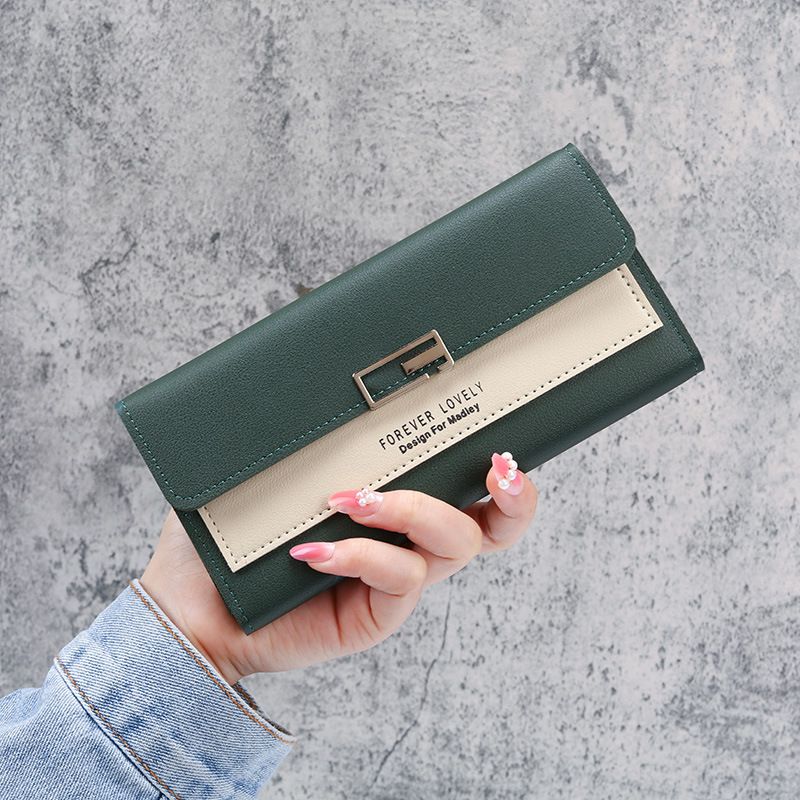 Long Wallet Ladies New Tri-Fold Clutch Multi-Functional Pu Bag Wallet_voghion.com