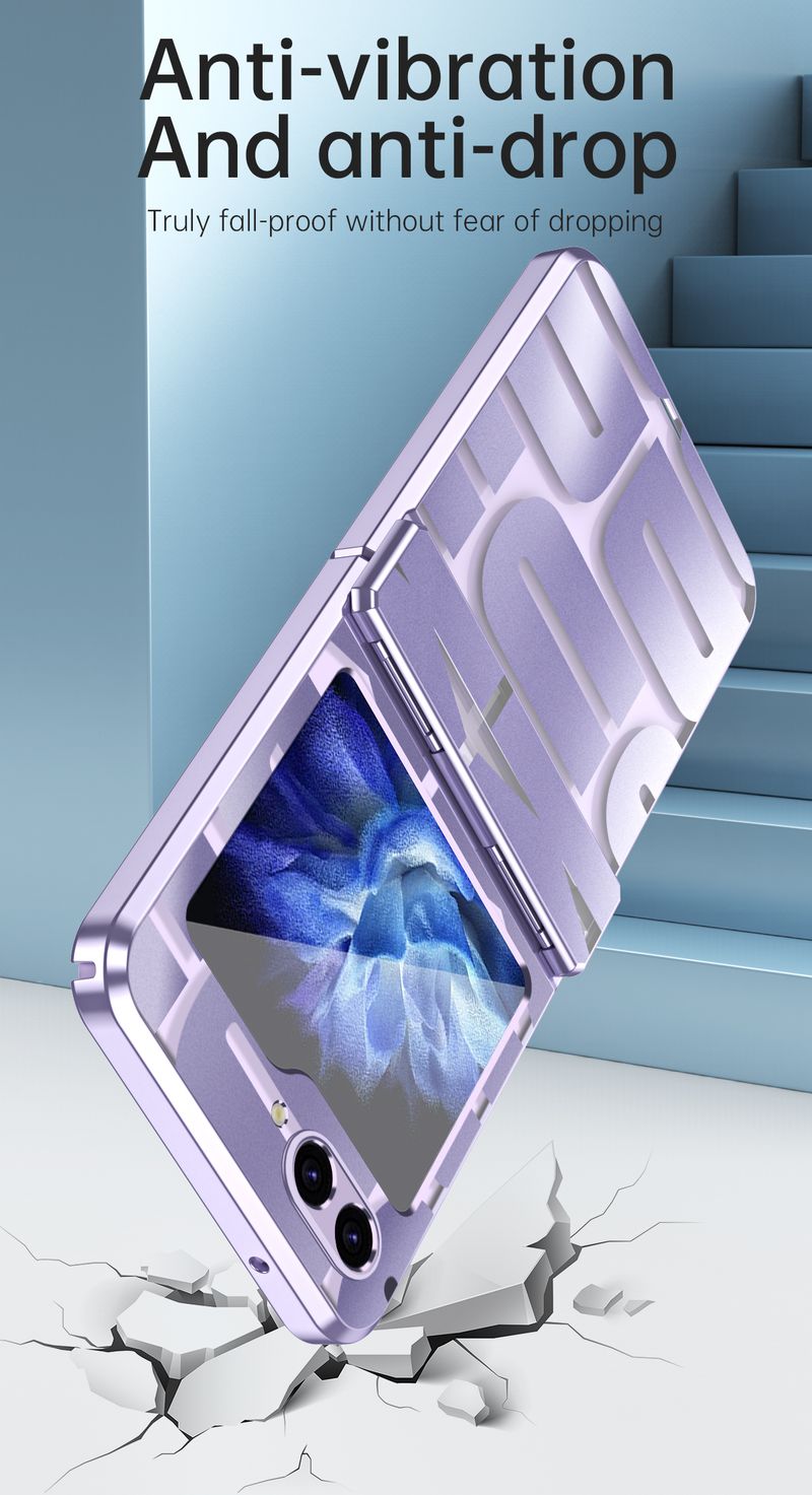 Galvaniseren Transparante Telefoonhoes voor Samsung Galaxy Z Flip 6 5 4 3 Flip6 Flip5 Flip4 Flip3 Scharnierbescherming_voghion.com