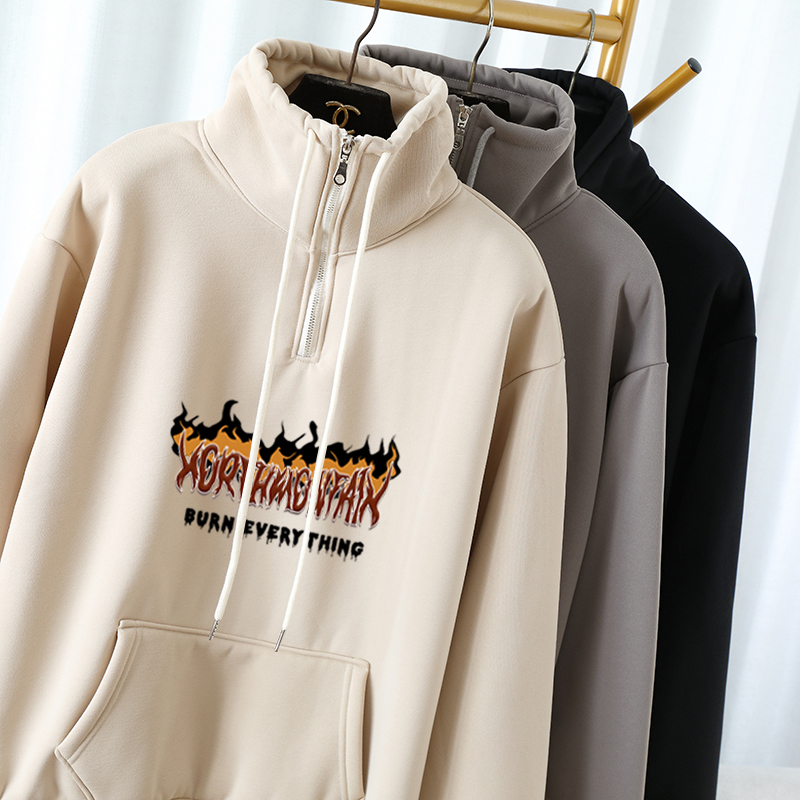2023 nieuwe sporttrui met opstaande kraag en halve rits, herfst-casual mode-jerseytrend voor heren_voghion.com