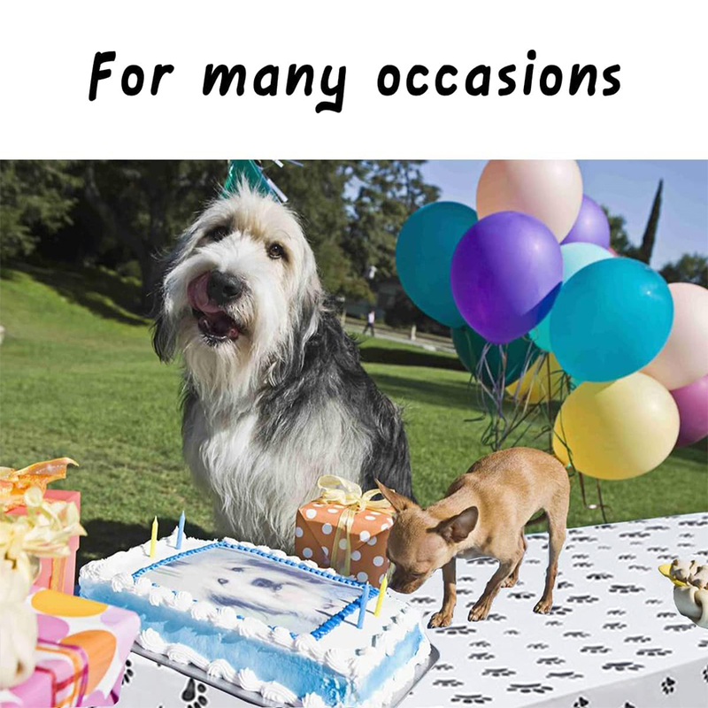 Hvalpepoteprint Plastdug Engangsdug Hvalpetema Fødselsdagsfest dekoration Hundeelsker Spisestue Køkkenudstyr (108" x 54")_voghion.com