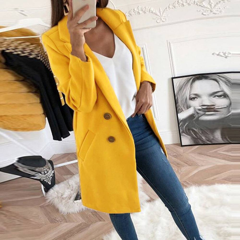 Women's Clothing Fashion Suit Collar Slim Fit Women's Windbreaker_voghion.com