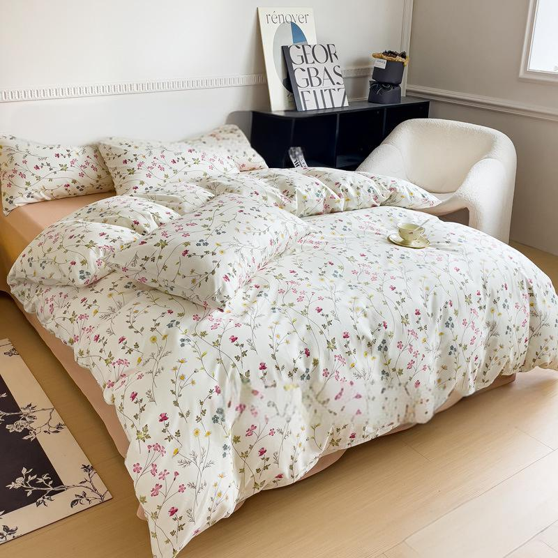 Home Textile Pure Cotton Quilt Cover Three Piece Set Full Size_voghion.com