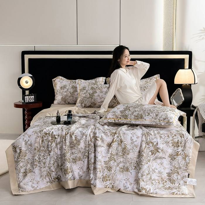 Set di piumoni estivi lavabili in Tencel - 4 pezzi, rinfrescanti e setosi, traspiranti e ipoallergenici_voghion.com