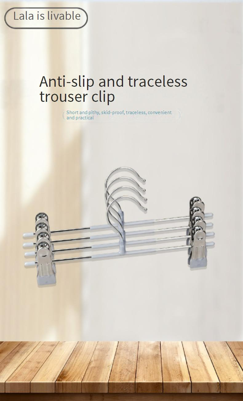 Ayarlanabilir Pantolon Askıları (2'li Paket) - Yetişkin Giysileri İçin Genişletilebilir Klipslerle Perakende ve Ev Kullanımı_voghion.com