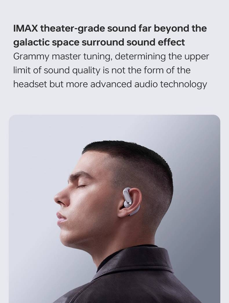 S06 Open Ear Headphones: 13mm Drivers, ENC, 90H Playtime, IPX6, 4-Point Support, Flash Connect_voghion.com