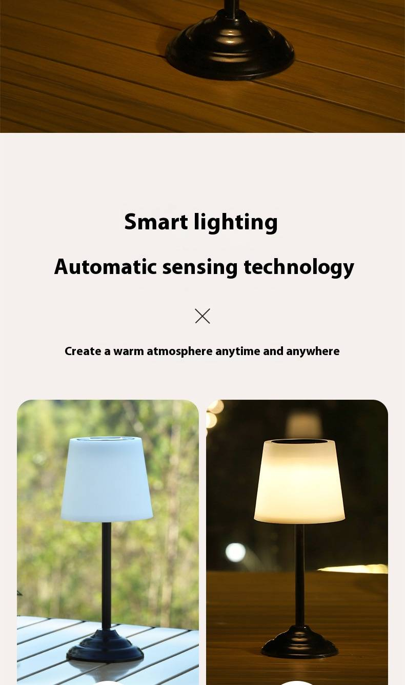 Lanterne solaire LED – Lampe de jardin décorative d'intérieur/extérieur avec capteur automatique, blanc chaud pour terrasse, allée et festivals_voghion.com