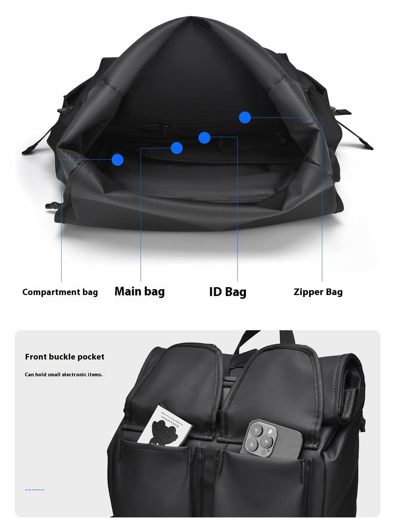 Zaino da ciclismo per pendolari, unisex, impermeabile, espandibile, 20-35L, multitasche, per pendolari e viaggiatori, con resistente tessuto in tela_voghion.com