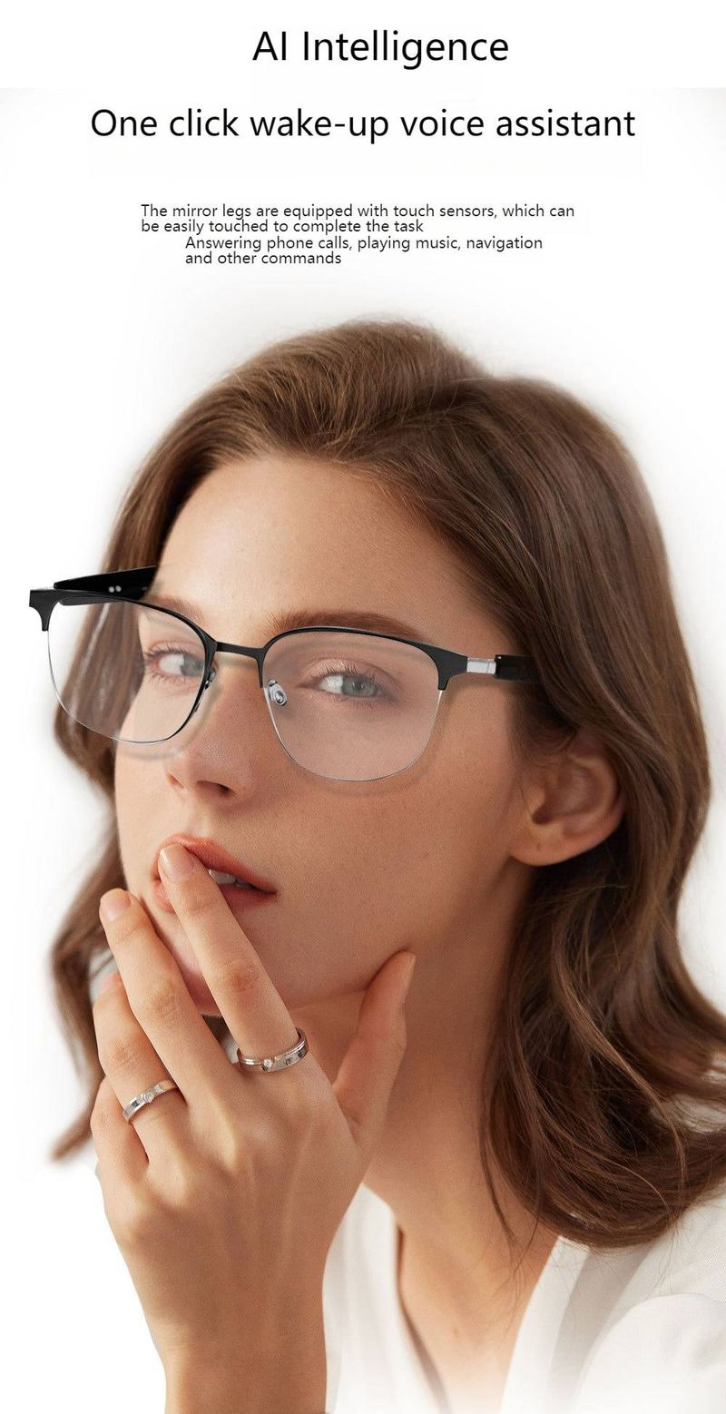 GS06 Smart Bluetooth Glasses With Magnetic Charging & Transition Lenses – Dual-Speaker Audio, Lightweight Metal Frame, All-Day Comfort_voghion.com