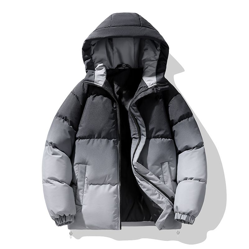 Giacca oversize in cotone sfumato da uomo e da donna – Cappotto leggero in stile streetwear coreano con cappuccio e chiusura a bottoni_voghion.com