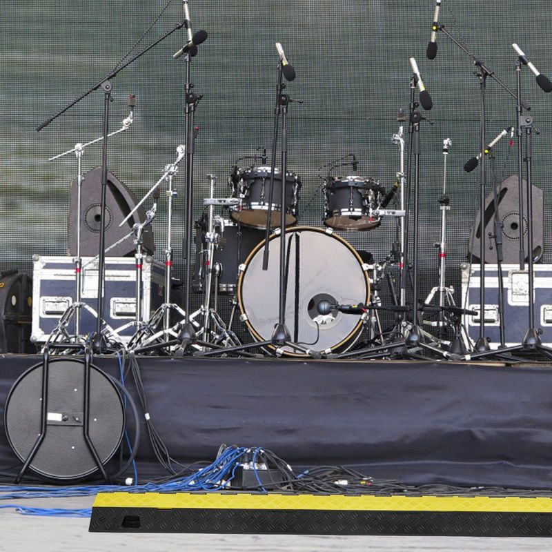 VEVOR 5PCs Cable Protector Ramp 2Channel 22000lbs Load TPU Wire Cable Cover Ramp_voghion.com