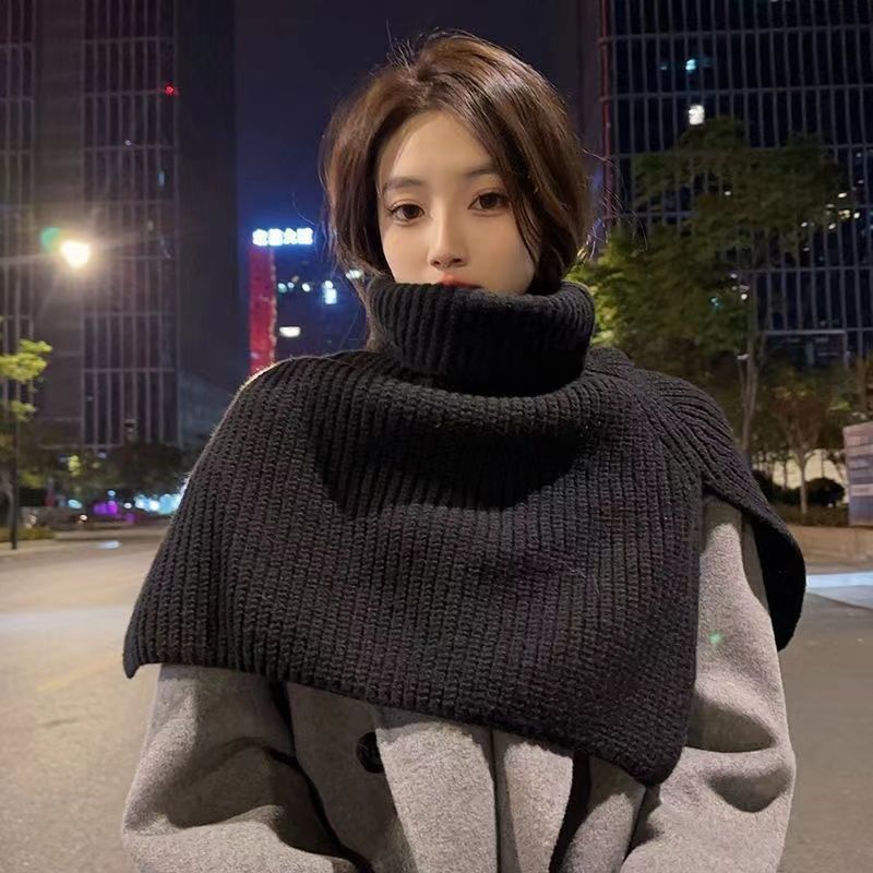 Atmospheric Warm Scarf For Women Winter Knitted Warmer Neck Protector Collar Shawl_voghion.com