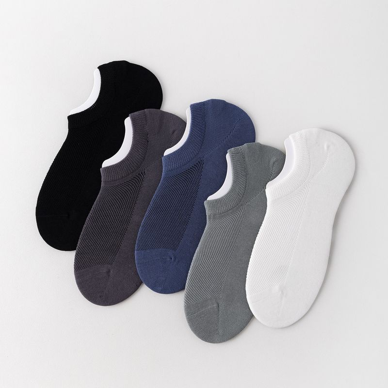 Calzini invisibili da uomo in silicone a taglio basso, senza cuciture, in rete e ad alto contenuto di cotone, di qualità Zhuji, estivi, 2025d_voghion.com