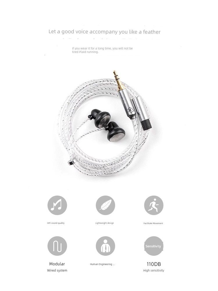 Kaisheng Technology X10 Small Black Bell S X6 Moving Ring Earphone HiFi Fever Sports Flat Head Earbuds_voghion.com