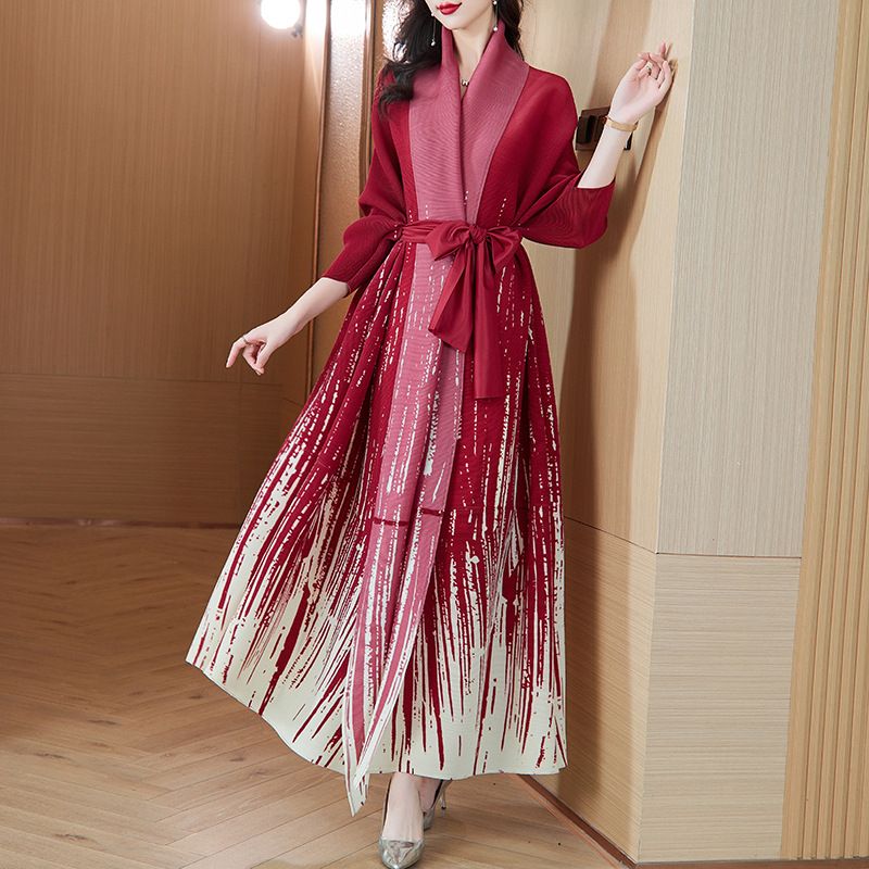 Giacca scialle con sfumatura di colore antirughe per la nuova moda invernale da donna, senso di alta qualità, sciarpa di seta brillante a doppio uso lunga_voghion.com