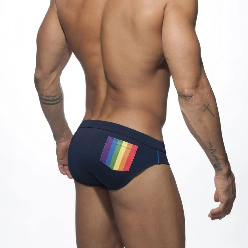 MERCURY UXH Heißer Herren Badeanzug Push-Up Regenbogen Briefs Bademode Männlich Sexy Schwimmen Bikini Shorts Männer Surf Board Strand Surfen Schwimmen_voghion.com