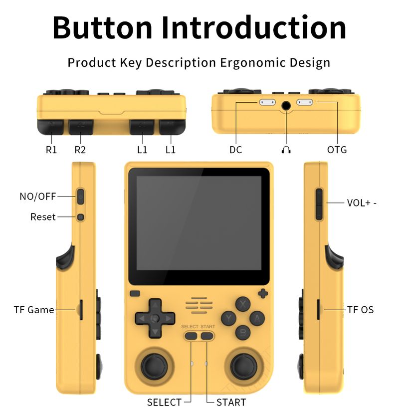 POWKIDDY V20 Video Handheld Game Console A133Plus Chip 5000mAh Lithium Battery Gift Retro Stickers 3.5-Inch IPS HD_voghion.com